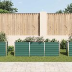 vidaXL Lit surélevé de jardin Acier galvanisé 240x40x77 cm Vert
