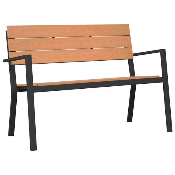 vidaXL Banc de jardin Marron 118 x 54 x 77cm Acier