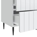 vidaXL Cabinet de chevet Blanc 43 x 34 5 x 49 5 cm Bois d'ingénierie