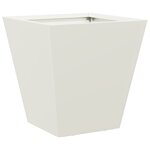 vidaXL Jardinières 2 Pièces blanc 30x30x30 cm acier