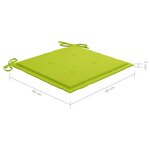 vidaXL Chaises pliables d'extérieur lot de 8 et coussins Bois d'acacia