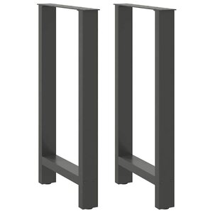 vidaXL Pieds de table de bar Anthracite 2 pièces 40 x (90-91) cm Acier