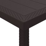 Ensemble de salle à manger de jardin de 17 pièces vidaXL marron en poly rattan