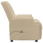 vidaXL Fauteuil inclinable Crème Similicuir daim