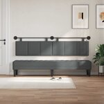 vidaXL Tête de lit suspendue Avec lumière LED Gris foncé Tissu