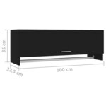 vidaXL Garde-robe noir 100x32 5x35 cm bois d'ingénierie