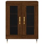 vidaXL Buffet haut Chêne marron 69 5x34x180 cm Bois d'ingénierie