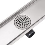 vidaXL Drain de douche linéaire 630 x 140 mm Acier inoxydable