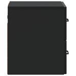 vidaXL Cabinet de chevet mural 2 pc Noir 34 5 x 33 x 40 cm