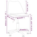vidaXL Chaises pivotantes à manger lot de 2 marron tissu