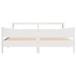 vidaXL Cadre de lit et tête de lit blanc 180x200 cm bois de pin massif