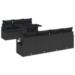 vidaXL Ensemble de canapé de jardin 8 pièces en rotin noir