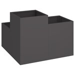 Jardinière vidaXL 80x80x60 cm Acier Noir