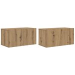 vidaXL Meuble TV 2 Pièces Marron 60 x 30 x 30 cm Bois d'ingénierie