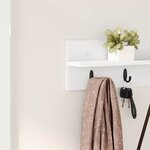 vidaXL Porte-manteau mural Blanc 80 x 10.5 x 18 cm Bois d'ingénierie
