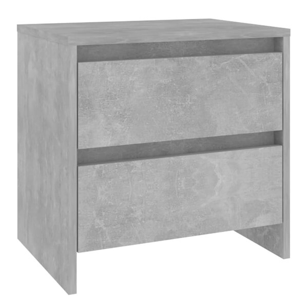 vidaXL Table de chevet gris béton 45x34 5x44 5 cm bois d’ingénierie