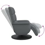 vidaXL Fauteuil inclinable avec repose-pieds gris similicuir