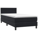 vidaXL Sommier à lattes de lit avec matelas noir 80x210 cm velours