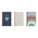 Lot De 3 Carnets A6 Lignés - Bleu  Ivoire  Pastel - Draeger paris