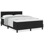 vidaXL lit box spring avec matelas noir 140x190 cm tissu