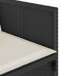 vidaXL Ensemble à manger de jardin 13 Pièces coussins noir résine tressée