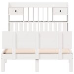 vidaXL Lit bibliothèque sans matelas blanc 135x190 cm bois pin massif