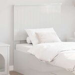 vidaXL Tête de lit Blanc Brillant 80 cm Bois d'ingénierie