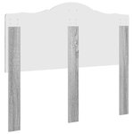 vidaXL Tête de lit Gris Sonoma 120 cm Bois d'ingénierie