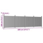 vidaXL Panneau de clôture marron 699x186 cm WPC