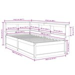 vidaXL Lit bibliothèque sans matelas cire marron 100x200 cm pin massif