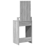 vidaXL Table de Toilette Gris 50 x 41 x 140 cm Bois d'ingénierie