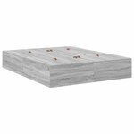 vidaXL Cadre de lit avec rangement avec tiroir Gris Sonoma 160 cm
