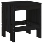 vidaXL Tabourets de jardin lot de 2 noir 40x36x45 cm bois massif pin