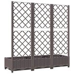 vidaXL Jardinière avec treillis Marron 120x40x121 5 cm PP
