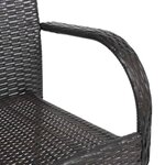 vidaXL Chaises empilables d'extérieur lot de 4 Résine tressée Marron