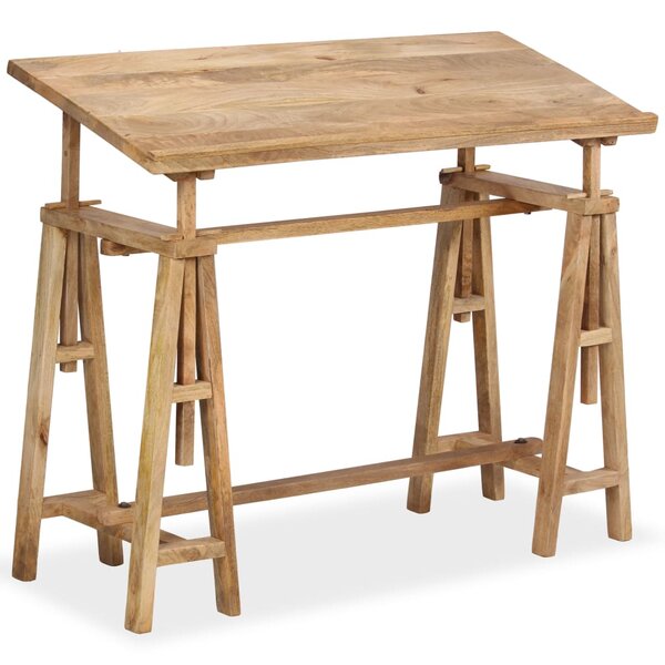 vidaXL Table à dessin Bois de manguier massif 116 x 50 x 76 cm