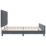 vidaXL Cadre de lit avec tête de lit Gris foncé 180 x 200 cm Velours