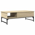 vidaXL Table basse chêne sonoma 100x50x35cm bois d'ingénierie et métal