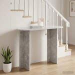 vidaXL Table console Gris béton 100 x 39 5 x 75 cm Bois d'ingénierie