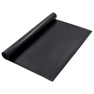 vidaXL Tapis de sol Noir 1 2 x 5 m Caoutchouc