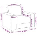 vidaXL Fauteuil gris foncé 100x77x82 cm tissu velours côtelé