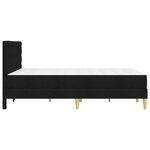 vidaXL Cadre de lit avec matelas Noir 120 x 190 cm Tissu