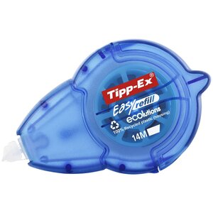 Roller de correction rechargeable Easy Refill Ecolutions 5mm x 14m Bleu translucide - Pack de 15 + 5 OFFERTS (paquet 20 unités)