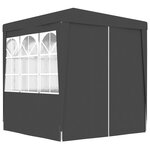 vidaXL Tente de réception avec parois 2 5x2 5 m Anthracite 90 g/m²