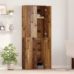 vidaXL Highboard Bois Ancien 60x35x180 cm Bois Ingénierie