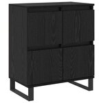 vidaXL Buffet Noir 60 x 35 x 70 cm Bois d'ingénierie