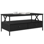vidaXL Table basse Chêne noir 100 x 51 x 45 cm Bois d'ingénierie