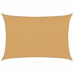 vidaXL Voile d'ombrage 160 g/m² rectangulaire sable 3 5x5 m PEHD