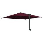 vidaXL Parasol de jardin Rouge bordeaux 248.5 x 247.5 x 160 cm tissu