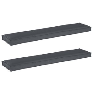 vidaXL Coussins en Palette pour Banc 2 Pièces Anthracite 180x40x8 cm Tissu Oxford